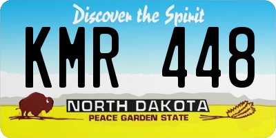 ND license plate KMR448