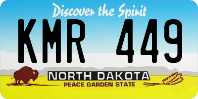 ND license plate KMR449