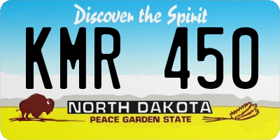 ND license plate KMR450