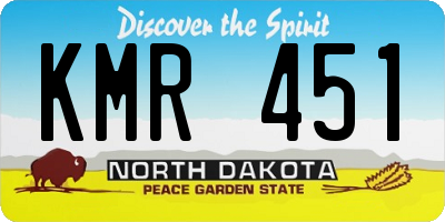 ND license plate KMR451