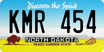 ND license plate KMR454
