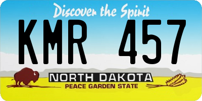 ND license plate KMR457
