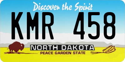 ND license plate KMR458