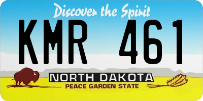 ND license plate KMR461