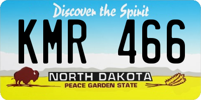 ND license plate KMR466