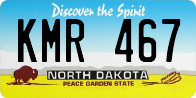 ND license plate KMR467