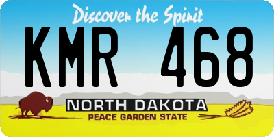 ND license plate KMR468
