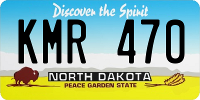 ND license plate KMR470
