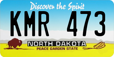 ND license plate KMR473