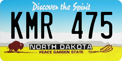ND license plate KMR475