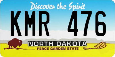 ND license plate KMR476