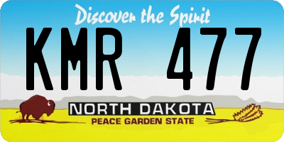 ND license plate KMR477