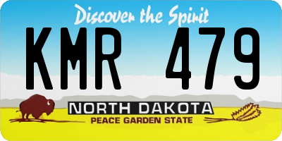 ND license plate KMR479