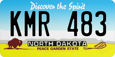 ND license plate KMR483