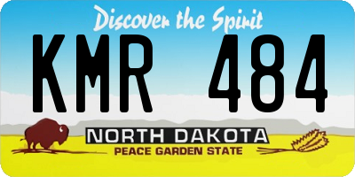 ND license plate KMR484