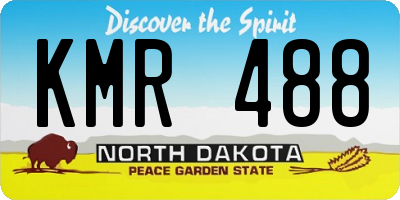 ND license plate KMR488