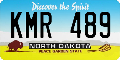ND license plate KMR489