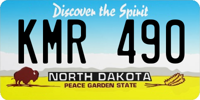 ND license plate KMR490