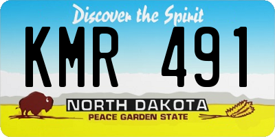 ND license plate KMR491