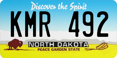 ND license plate KMR492