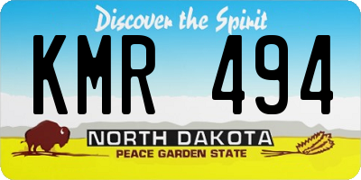 ND license plate KMR494