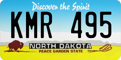 ND license plate KMR495