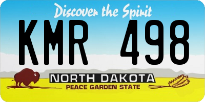 ND license plate KMR498