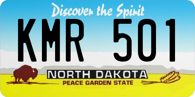 ND license plate KMR501