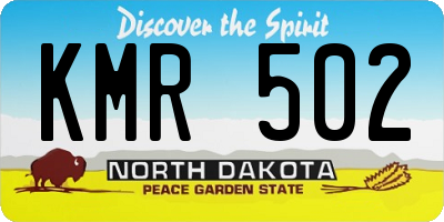 ND license plate KMR502