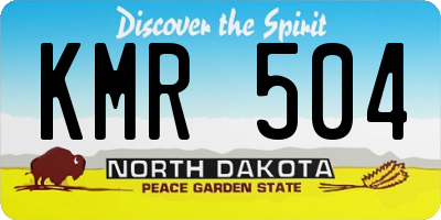 ND license plate KMR504