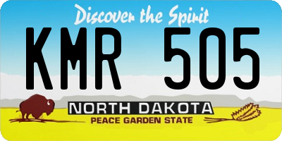 ND license plate KMR505