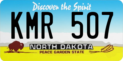 ND license plate KMR507