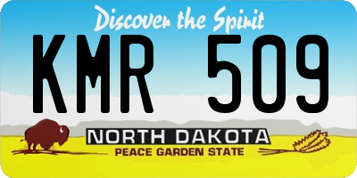 ND license plate KMR509