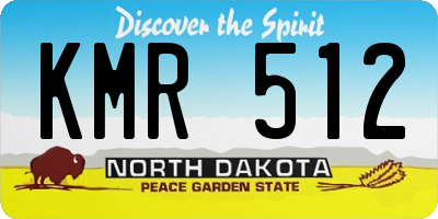 ND license plate KMR512