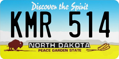 ND license plate KMR514