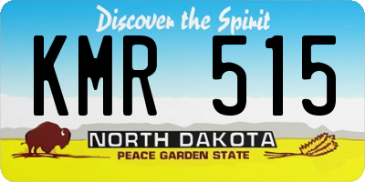 ND license plate KMR515