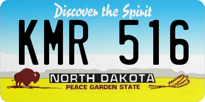 ND license plate KMR516