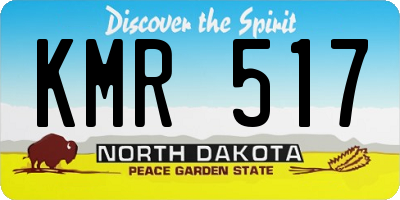 ND license plate KMR517