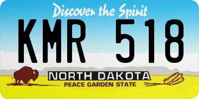 ND license plate KMR518