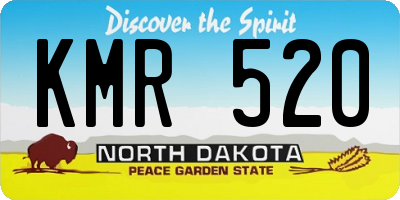 ND license plate KMR520