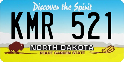 ND license plate KMR521