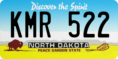 ND license plate KMR522