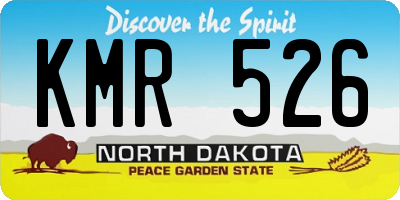 ND license plate KMR526