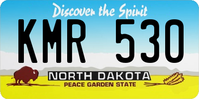 ND license plate KMR530