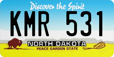 ND license plate KMR531