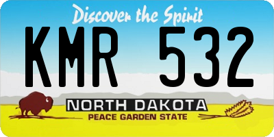 ND license plate KMR532