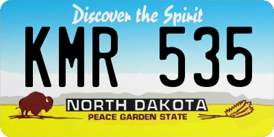 ND license plate KMR535
