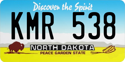 ND license plate KMR538