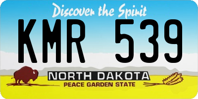 ND license plate KMR539