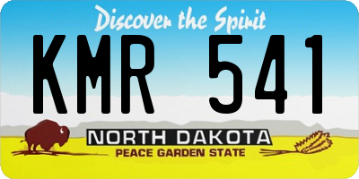 ND license plate KMR541